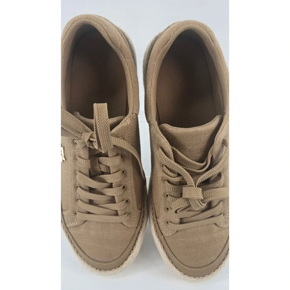 Tommy Hilfiger 7.5 Kelsey II Sneakers Womens Tan‎ Excellent Espadrille Platform